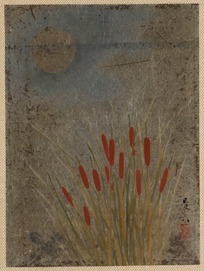 Cat Tails and Moon by Shibata Zeshin