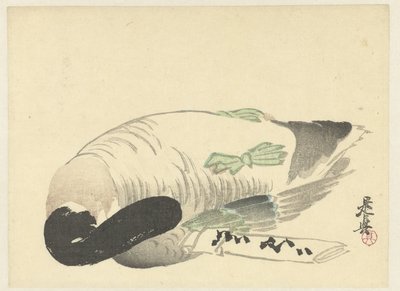 Dead Duck Next to Folded Letter by Shibata Zeshin