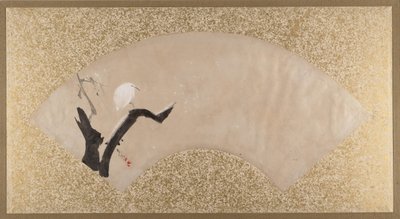 Egret on Tree Stump, late 19th century by Shibata Zeshin