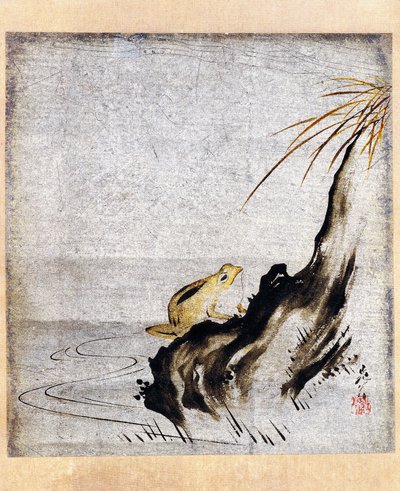 Frog in pond by Shibata Zeshin