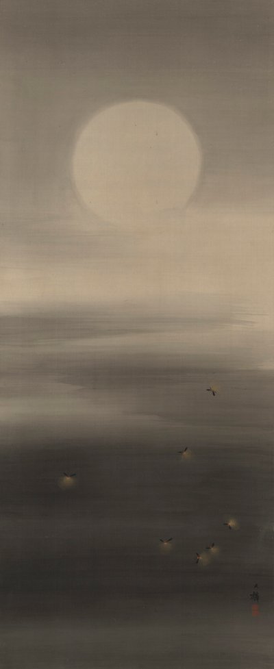 Seven Fireflies in the Moonlight by Shiokawa Bunrin