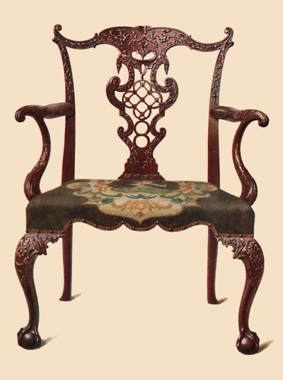 Mahogany chair by Shirley Charles Llewellyn Slocombe