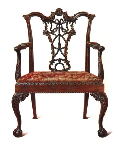 Mahogany ribbon back chair by Shirley Charles Llewellyn Slocombe