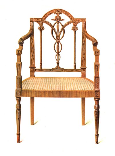 Satinwood Chair, 1908 by Shirley Charles Llewellyn Slocombe