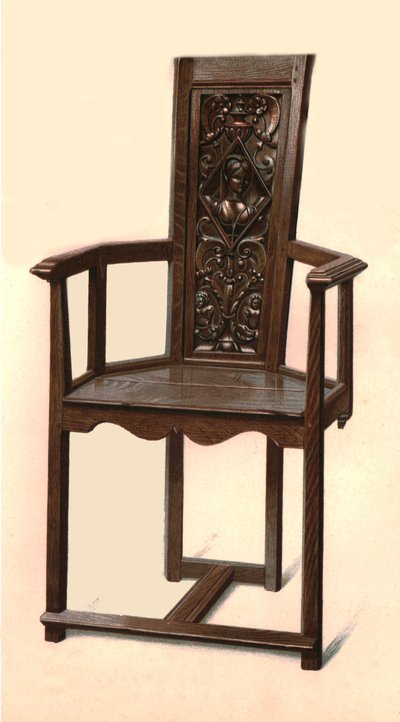 Yew Chair by Shirley Charles Llewellyn Slocombe
