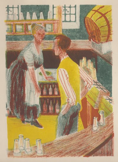 Behind the bar, 1952 by Shirley Markham