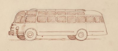 Bus, Paris, France by Shirley Markham