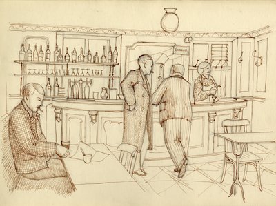 Cafe scene, Paris, France by Shirley Markham