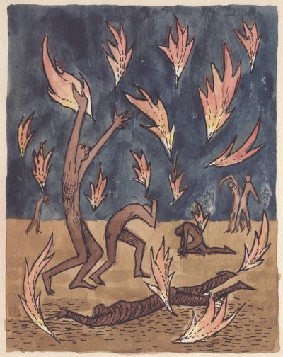 Flames Raining Down, 1951 by Shirley Markham