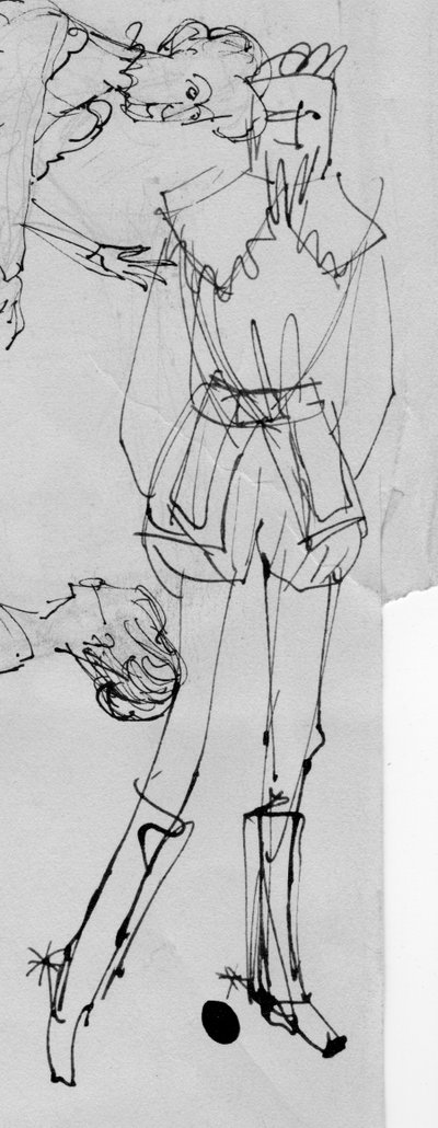 Man in period costume, c1950 by Shirley Markham