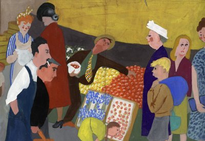 Market Scene by Shirley Markham