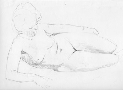 Nude Woman Reclining, c. 1950 by Shirley Markham