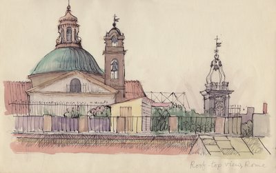 Roof-top View, Rome by Shirley Markham