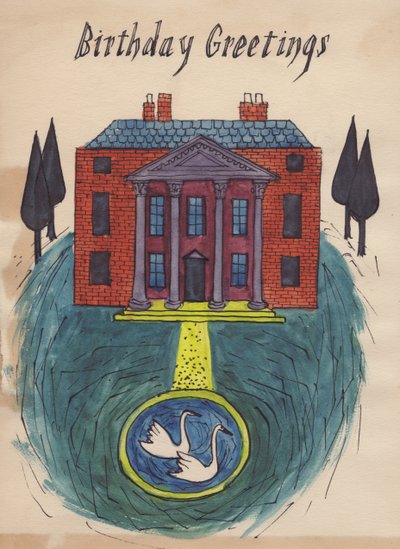 Stately Home, Birthday Card by Shirley Markham