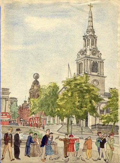 Trafalgar Square, London by Shirley Markham