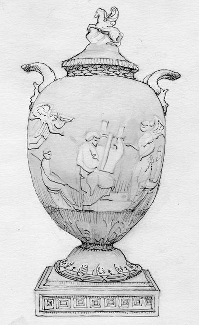 Wedgewood vase, 1786, Pegasus Vase by Shirley Markham