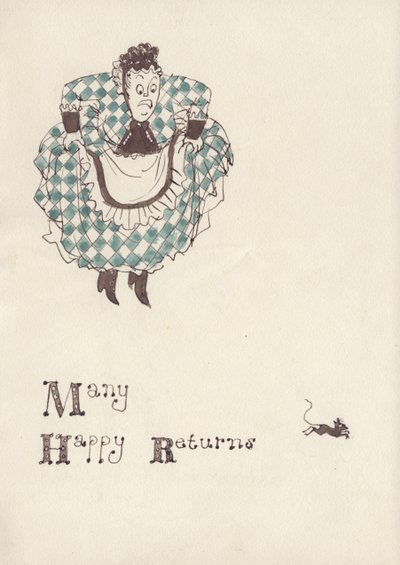 Woman Being Frightened by a Mouse by Shirley Markham