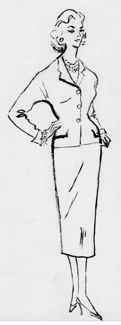 Woman in Pencil Suit by Shirley Markham