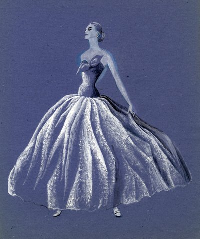 Woman in Strapless Ballgown by Shirley Markham
