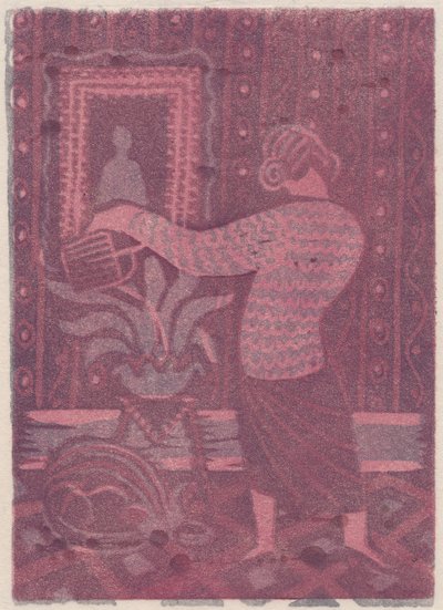 Woman Watering Plants by Shirley Markham