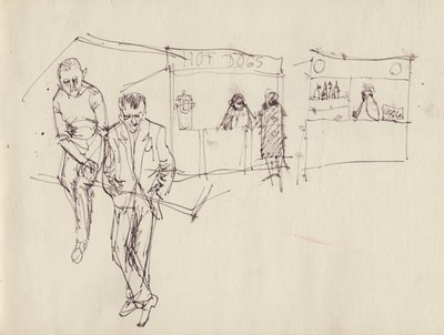 Young Men at a Funfair, c1950 by Shirley Markham