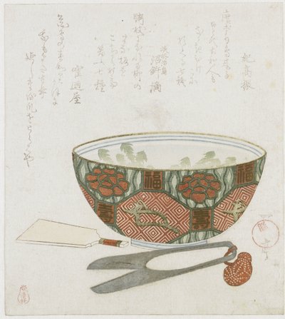 Porcelain Bowl and Scissors by Shozo Ittei