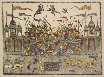 Battle Scene by Shri Gobinda Chandra Roy