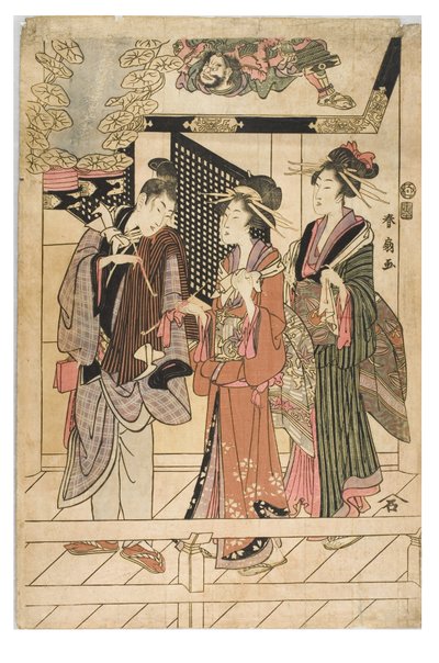 Visit to a Shrine by Shunsen Katsukawa
