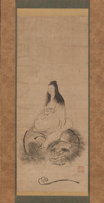 Monju on a Lion by Shusei