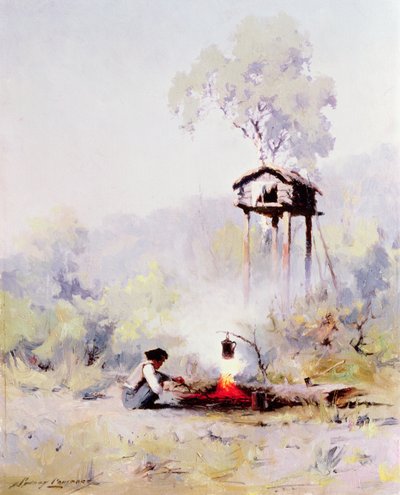 Campfire by Sidney Laurence