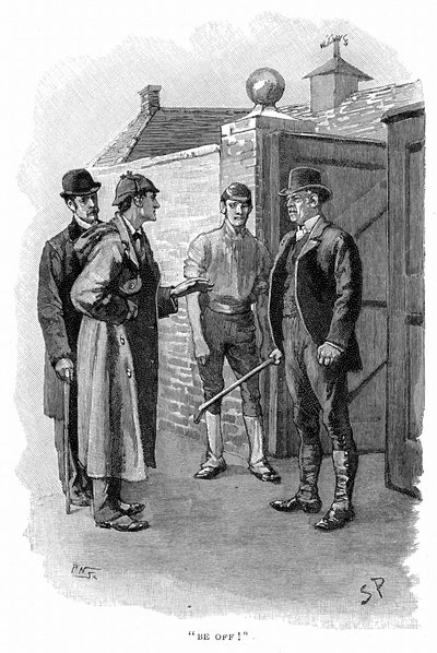 Sherlock Holmes and Dr Watson investigating by Sidney Paget
