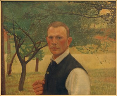 Self-Portrait in Green by Siegfried von Leth