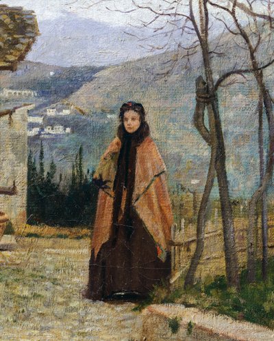The Visit (detail) by Silvestro Lega