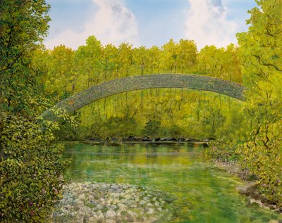 Bridge over Pond by Silvian Sternhagel