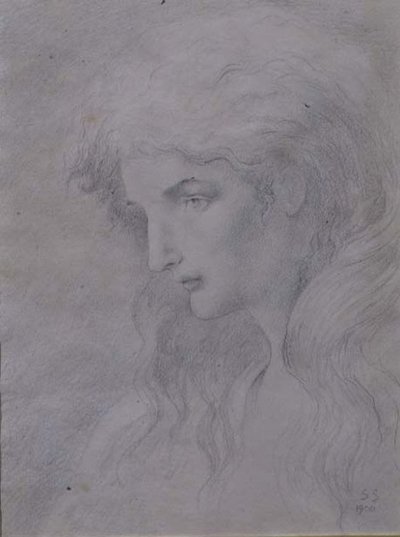 Allegorical Head by Simeon Solomon