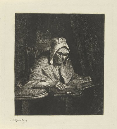 Old Woman Reading by Simon Andreas Krausz