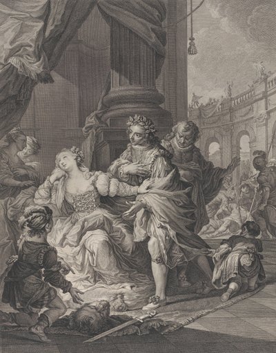 Gunhilda accused of adultery by Simon Francois Ravenet