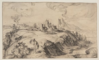 Mountainous Landscape by Simon Frisius