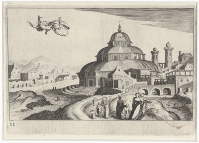 Cityscape with Mercury by Simon Frisius