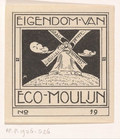 Ex Libris of Eco Moulijn by Simon Moulijn