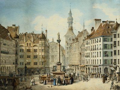 The Schrannenplatz, Munich by Simon Quaglio