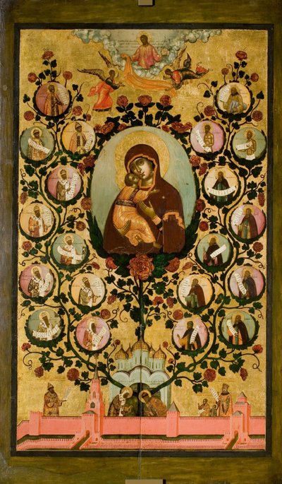 Tree of the Moscow State (Praise of the Vladimir Mother of God) by Simon Ushakov
