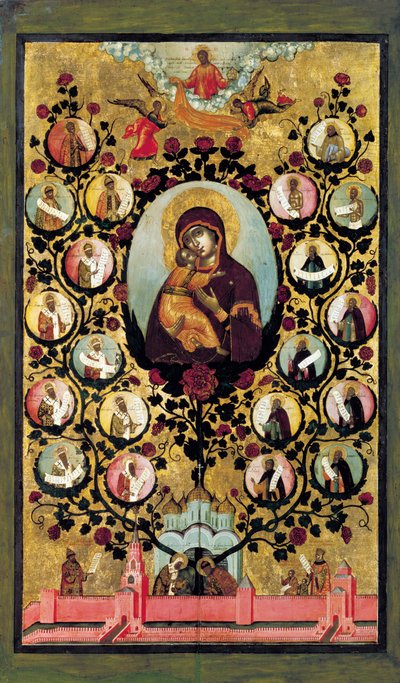 Apotheosis of the Virgin of Vladimir, 1668 by Simon Ushakov