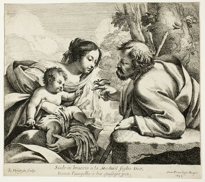 Holy Family With a Bird by Simon Vouet
