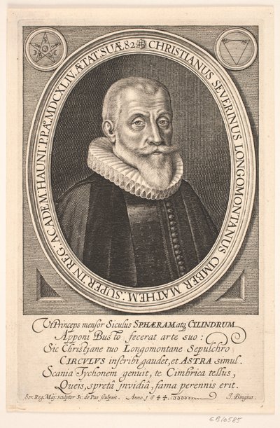 Professor Christen Sørensen Longomontanus by Simon de Pas