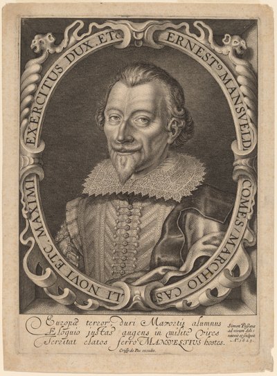 Count Ernest Mansfeld by Simon de Passe