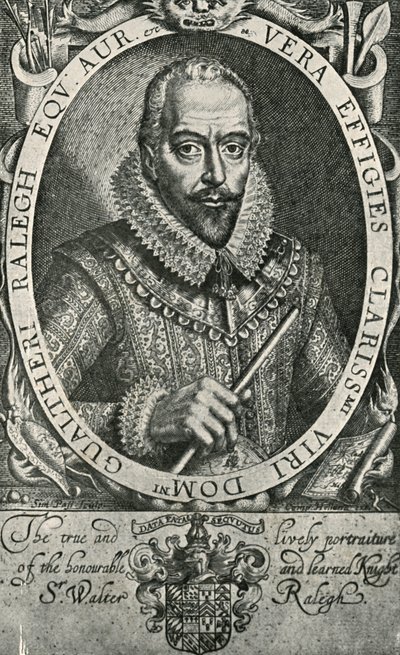 Sir Walter Raleigh, 1906 by Simon de Passe