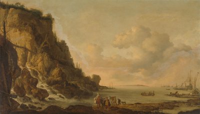 Rocky Coast by Simon de Vlieger (attributed to)