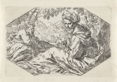Rest on the Flight into Egypt by Simone Cantarini