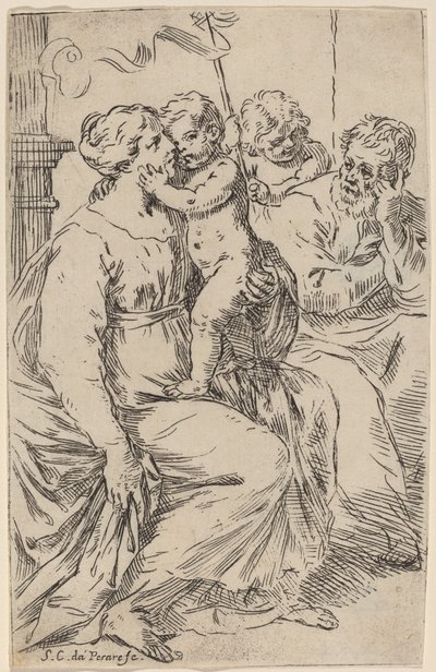 The Holy Family by Simone Cantarini